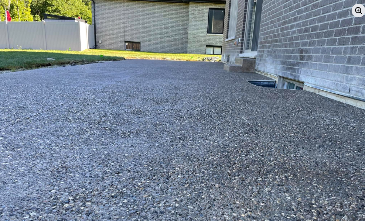 Exposed Aggregate Back Patio